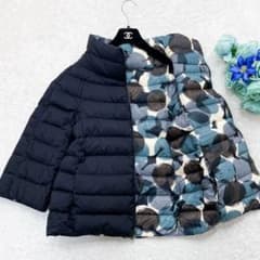 極美品 Herno ヘルノ リバーシブル ダウンジャケット マルチカラー L