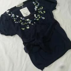 private label未使用品★お花いっぱいサマーニットMのサムネイル