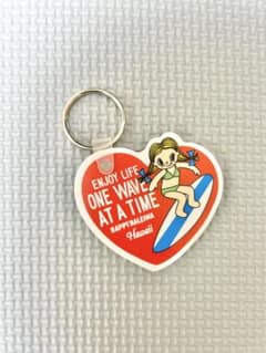 ハワイ限定 HAPPYHALEIWA ハッピーハレイワ キーホルダー キーリング
