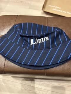 ぱ*ん様 Lions バケットハット ネイビー/青ストライプのサムネイル