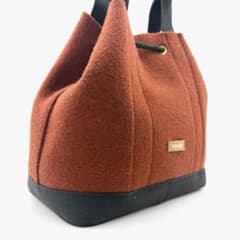 TOPKAPI ハンドバック 巾着バッグ ドローストリング ウール - メルカリ