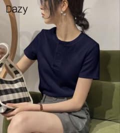 Dazy リブ ヘンリーネック ２枚セットのサムネイル
