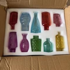 ミニガラスフラワーベース 10個セット カラフルのサムネイル