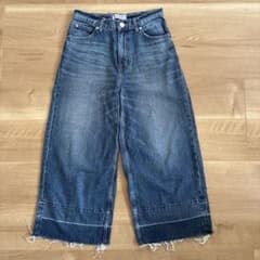 ローリーズファーム カットオフ ワイドデニムパンツ ジーンズ Mのサムネイル