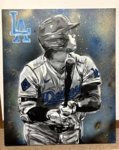 ドジャース　大谷翔平　47号記念　限定油絵　野球　MLB 絵画　メジャー　LA ドジャース 大谷翔平 47号記念 限定油絵 野球 MLB 絵画 メジャー