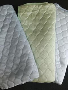 【3枚セット】敷きパッド シングル 接触冷感 夏用 ブルー グリーン まとめ売りのサムネイル