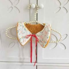 付け襟 ハンドメイド ２つセット 赤黄のサムネイル