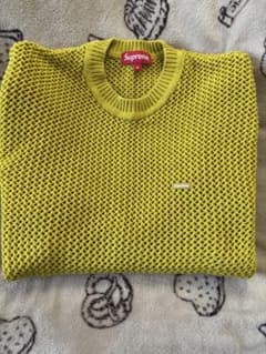 Supreme メッシュ編み イエローニットセーター(リモード様専用) - メルカリ