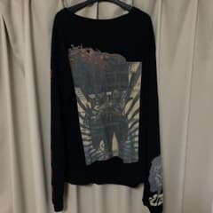 グラフィックプリント ロングスリーブTシャツ ブラックのサムネイル