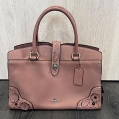 COACH ピンクレザーハンドバッグのサムネイル