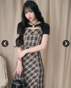 ミシェルマカロンアンサンブルチェックワンピースのサムネイル