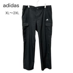 adidas 카고 바지 XO 블랙 블랙 큰 사이즈 허리 고무 남성