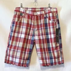 【Arnold Palmer】 新品 チェック柄 ハーフパンツ レッドのサムネイル