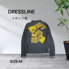 4098☆DRESSLINE イタリア製 アルパカ混長袖カットソー ブラック M