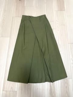 BLENHEIM サイズS ラップ風ロングスカート カーキ