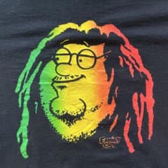 ファミリー・ガイ ボブマーリーパロディーTシャツ アニメT デカロゴ　ラスタのサムネイル