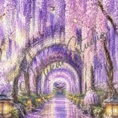 藤の花トンネル 水彩画 AI風景画 A4ポスター 額縁無し✨142 - メルカリ