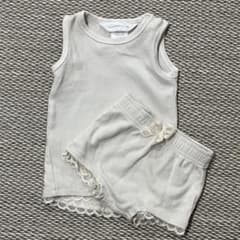 SUSUKOSHI Tank Top & Shorts Set (Sizes 3-6M)