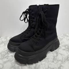 【美品】PAGEBOY ページボーイ レースアップミドルブーツ 【サイズL】