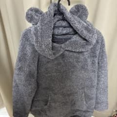 GU くま耳 フード付き ルームウェア セットアップ グレーのサムネイル
