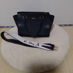 ミッキーマウスデザイン ショルダーバッグ 黒のサムネイル