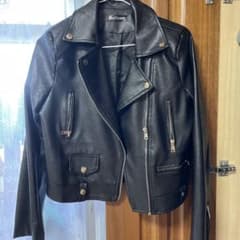 ライダースジャケット レディース Lサイズ ブラックのサムネイル