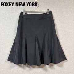 FOXEY NEW YORK フレアスカート ブラック 40 M相当 美品 - メルカリ