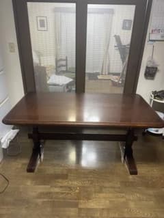 ナガノインテリア アンティーク ダークブラウン 木製 ダイニング