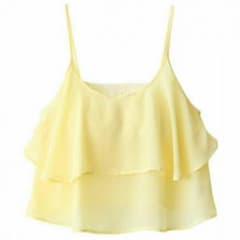 ブラトップ付 シフォン キャミソール サラサラ♥のサムネイル