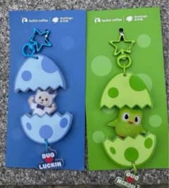 Duolingo luckin coffee キーホルダー 2種セット（新品）のサムネイル
