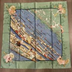 スカーフ MARCHE FLOTTANT 水上マーケット柄のサムネイル
