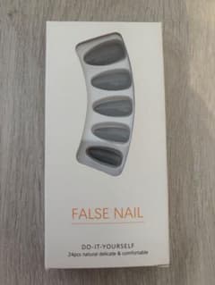 FALSE NAIL 24ピース ネイルチップ グレーのサムネイル