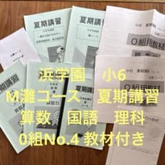 浜学園 小6 M灘コース 夏期講習 算数.国語.理科 - メルカリ