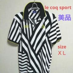 le coq sportif ゴルフポロシャツ ストライプ柄 ＸＬsizeのサムネイル