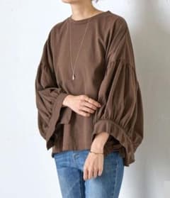 18700円 今季新品 ビアズリー ビッグスリーブ 上質カットソー トップス