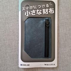 スマホにつける小さな財布　スリムタイプ　ウォレカ　ネイビーのサムネイル