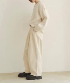 FASHIRU コーデュロイ カジュアルパンツ ホワイトのサムネイル