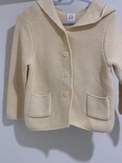 baby GAP ギャップ くま耳　ニットカーディガン　90cm ホワイトのサムネイル