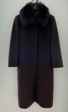 I'HIVER リアルファー付き ロングコート ダークブラウンのサムネイル