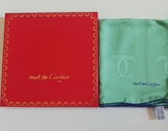 must de Cartier スカーフ シルク100% グリーンのサムネイル