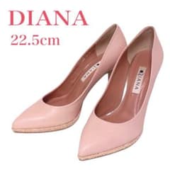 ダイアナ22.5cm ピンクベージュ ローヒールパンプスDIANA DIANAダイアナ パンプス ポインテッドトゥ22.5 パーティー ブライダル