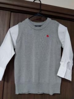 POLO RALPH LAUREN キッズ ニット ベスト シャツ 重ね着風のサムネイル