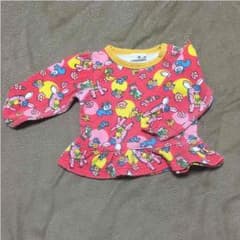 レトロ柄 トップス 女の子 80サイズのサムネイル