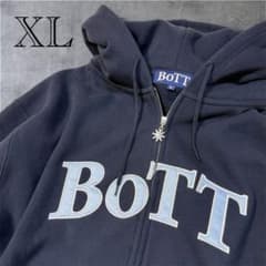 極美品XL】BOTT OG Logo Zip Hoodie - ネイビー - メルカリ