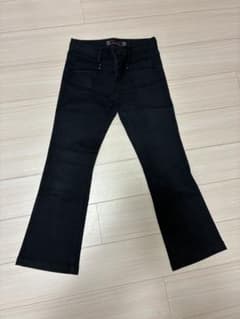 【日本製】ET BOITE エボワット フレア ブーツカット パンツ Ｌ黒のサムネイル