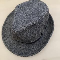 ツイード調 中折れハット グレー系