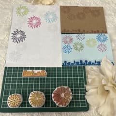 ＊消しゴムはんこ＊ 花火3個と夜景の4個セットのサムネイル