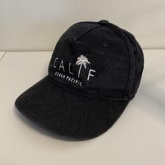 黒　キャップ　コーデュロイ　ロゴ　オーシャンパシフィック
