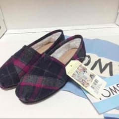 処分:23正規品TOMSピンクPlaidウールのサムネイル