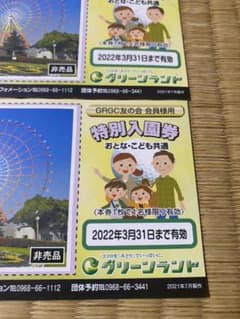 グリーンランド 入場券　1枚のサムネイル